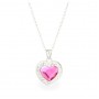 Колие с Кристали Сваровски/Swarovski Heart, Fuchsia Колие с Кристали Сваровски/Swarovski Heart, Fuchsia